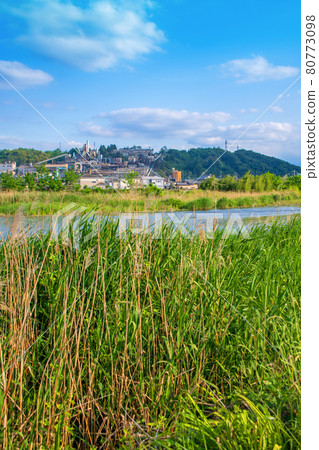 西毛運動公園附近的臼井川安中冶煉廠 初夏風光 80773098