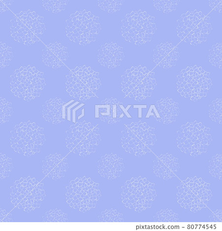 Seamless pattern with white hydrangea flower, doodle style 80774545