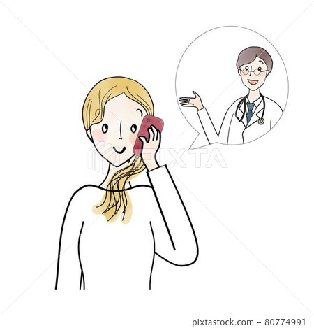 打電話給醫生的女人,西方人 打電話給醫生的女人,西方人 80774991