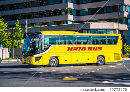 Tokyo cityscape in Japan Bus running in front of Wadakura Gate = August 3 80775376