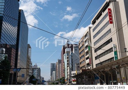 Scenery around Hondori Station in Hiroshima City 80775449