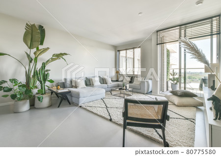 Luxury and beautiful living room interior design 80775580