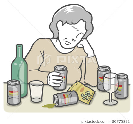 酗酒的中年婦女 酗酒的中年婦女 80775851