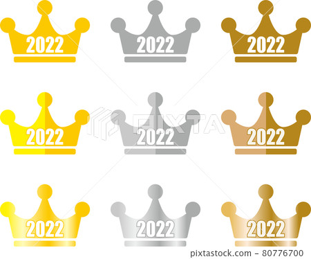 2022 numbered gold, silver and bronze ranking crown icon set no.02 2022 numbered gold, silver and bronze ranking crown icon set no.02 80776700