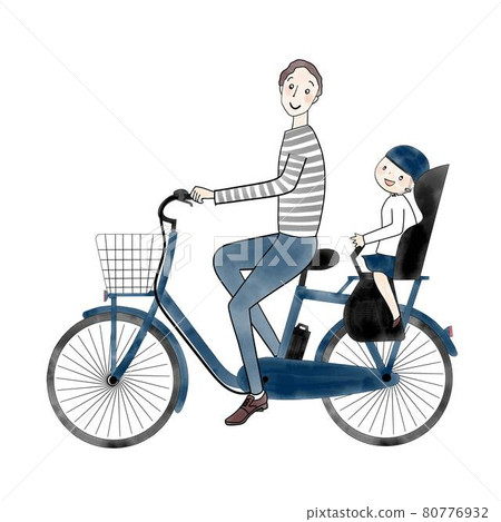 Electric assisted bicycle, two-seater, father and child Electric assisted bicycle, two-seater, father and child 80776932