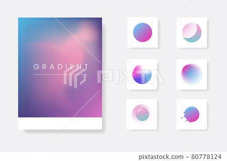 Abstract gradient template set - Stock Illustration [80778124] - PIXTA
