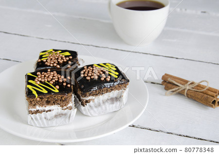 Sweets for tea on a white background. 80778348
