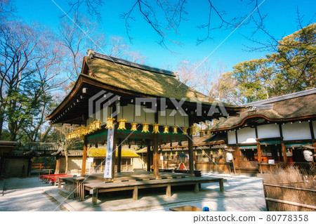 Precincts where you can see the dance and worship halls of Kyoto, Shimogamo Shrine, and Kawai Shrine 80778358