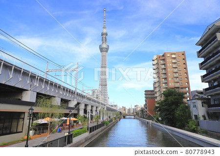 東京晴空塔和東京水町 東京晴空塔和東京水町 80778943