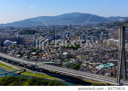 Kawanishi, the city of Takarazuka seen from the observatory Kawanishi, the city of Takarazuka seen from the observatory 80779618