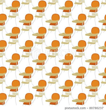 Illustration on theme colorful modern child high chair 80780237