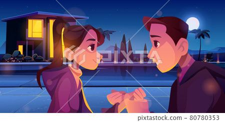 Summer love, couple romantic loving relations 80780353