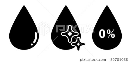 Vector illustration of simple water drops 80781088