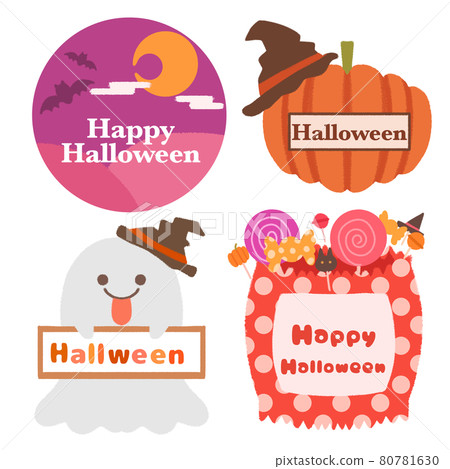Halloween label set 80781630