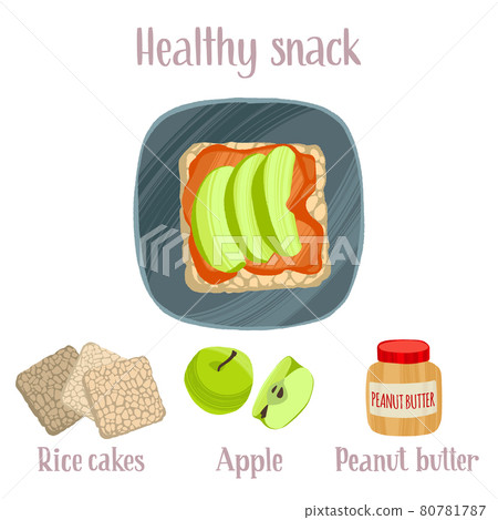 Delicious ready dish with ingredients in flat style with dry brush texture. 80781787