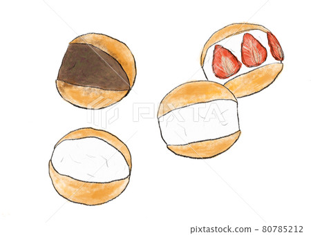 Italian sweets, creamy maritozzo Italian sweets, creamy maritozzo 80785212