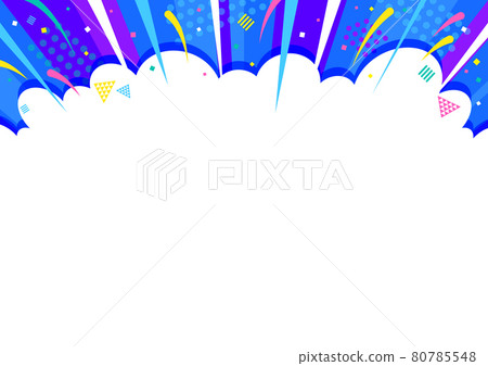 Pop geometric pattern decoration blue 80785548