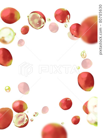 Oval frame of watery red grapes (A4 size) 80785630