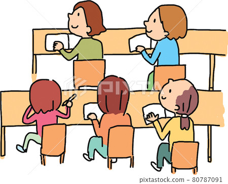 在補習班學習的孩子 80787091