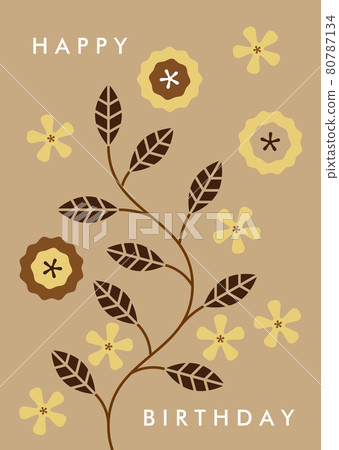 花葉生日賀卡 80787134