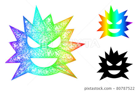 Rainbow Net Mesh Gradient Virus Cell Icon Rainbow Net Mesh Gradient Virus Cell Icon 80787522