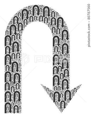 Turn Back Recursion Collage of Itself Icons Turn Back Recursion Collage of Itself Icons 80787560