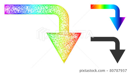 Rainbow Linear Gradient Turn Down Icon Rainbow Linear Gradient Turn Down Icon 80787937
