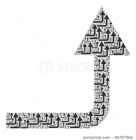 Turn Forward Recursion Mosaic of Itself Icons - Stock Illustration ...
