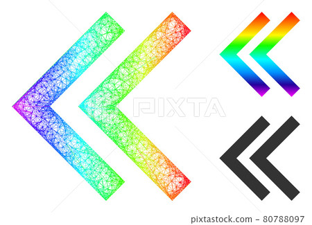 Rainbow Hatched Gradient Shift Left Icon Rainbow Hatched Gradient Shift Left Icon 80788097