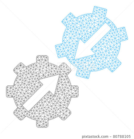 Web Mesh Gear Integration Icon Web Mesh Gear Integration Icon 80788105