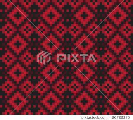 Red Christmas Fair Isle Seamless Pattern Background Red Christmas Fair Isle Seamless Pattern Background 80788270