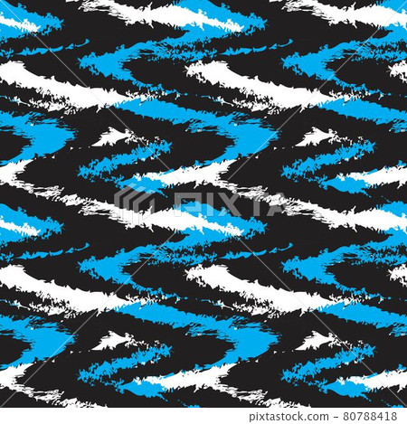 Blue Brush Stroke Fur Seamless Pattern Blue Brush Stroke Fur Seamless Pattern 80788418