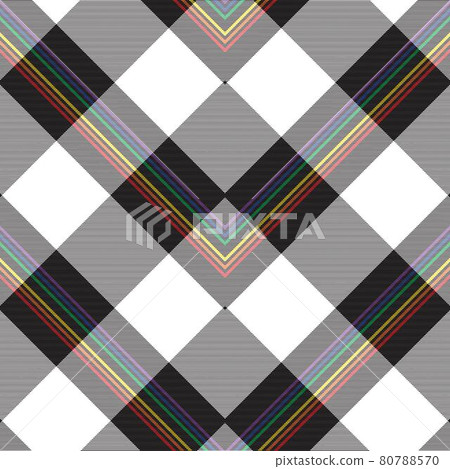 Rainbow Chevron Plaid Tartan textured Seamless Pattern Design 80788570