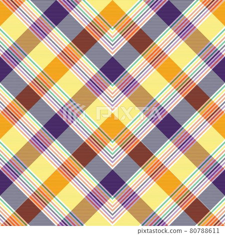 Rainbow Chevron Plaid Tartan textured Seamless Pattern Design 80788611