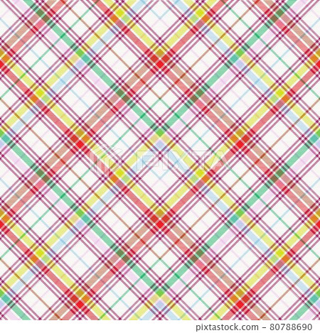 Colourful Chevron Plaid Tartan textured Seamless Pattern Design 80788690