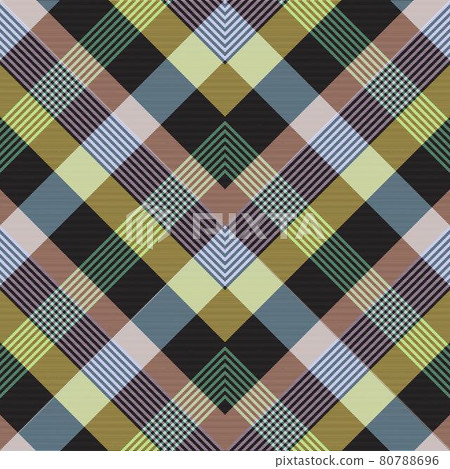 Colourful Chevron Plaid Tartan textured Seamless Pattern Design 80788696