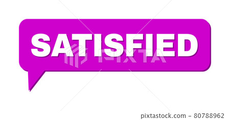 Speech SATISFIED Colored Cloud Message 80788962