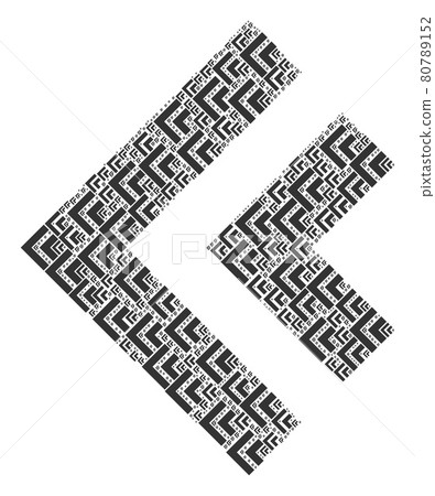 Shift Left Recursive Mosaic of Itself Items - Stock Illustration ...