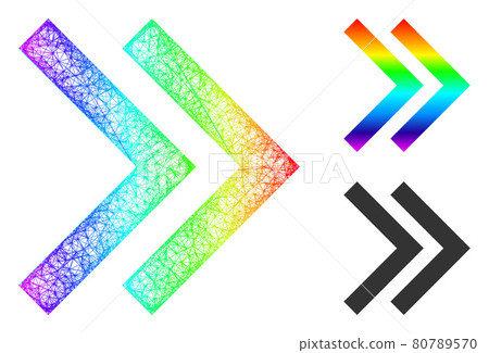Rainbow Network Gradient Shift Right Icon Rainbow Network Gradient Shift Right Icon 80789570