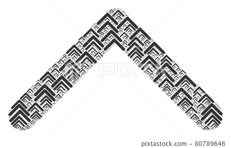 Direction Up Recursion Mosaic of Itself Icons - Stock Illustration ...
