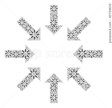 Collapse Arrows Fractal Mosaic of Itself Items - Stock Illustration ...