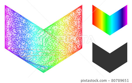 Spectrum Net Mesh Gradient Direction Down Icon - Stock Illustration ...