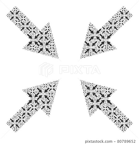 Compress Arrows Recursion Collage of Itself Items - Stock Illustration ...