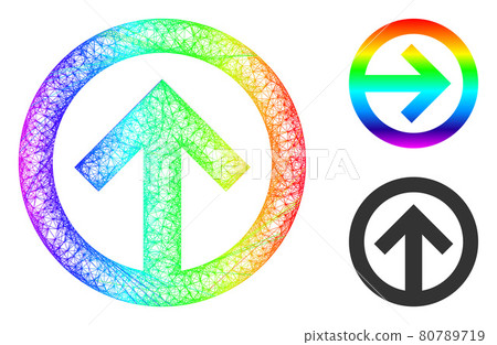 Spectrum Linear Gradient Direction Up Icon 80789719