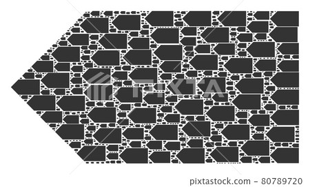 Direction Left Recursive Mosaic of Itself Items - Stock Illustration ...