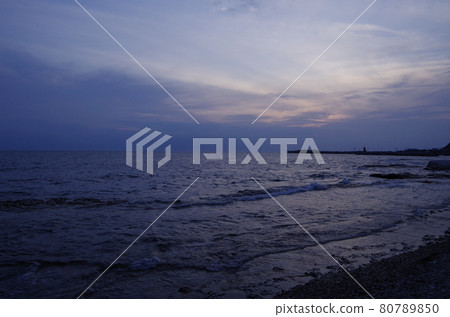 Evening view and the sea in Minamichita Town 80789850