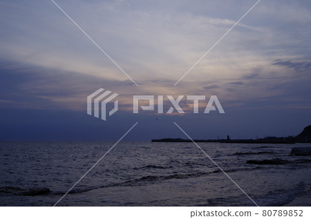 Evening view and the sea in Minamichita Town 80789852
