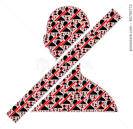 Closed User Recursion Collage of Itself Icons - Stock Illustration ...