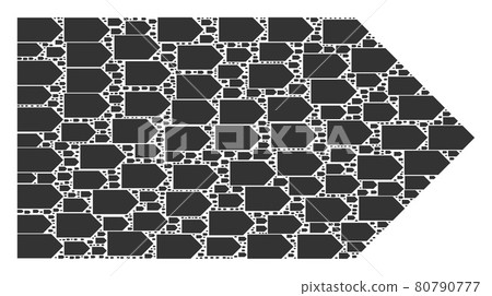 Direction Right Recursion Collage of Itself Icons - Stock Illustration ...