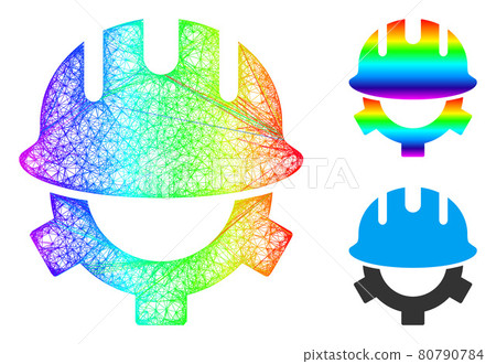 Spectral Linear Gradient Development Helmet Icon Spectral Linear Gradient Development Helmet Icon 80790784